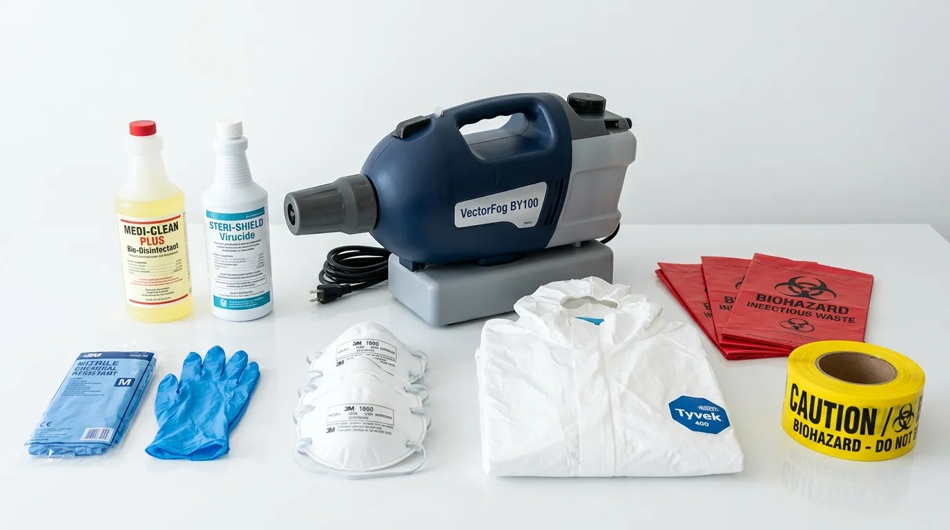 Professional biohazard remediation crew working in Ancient Oaks